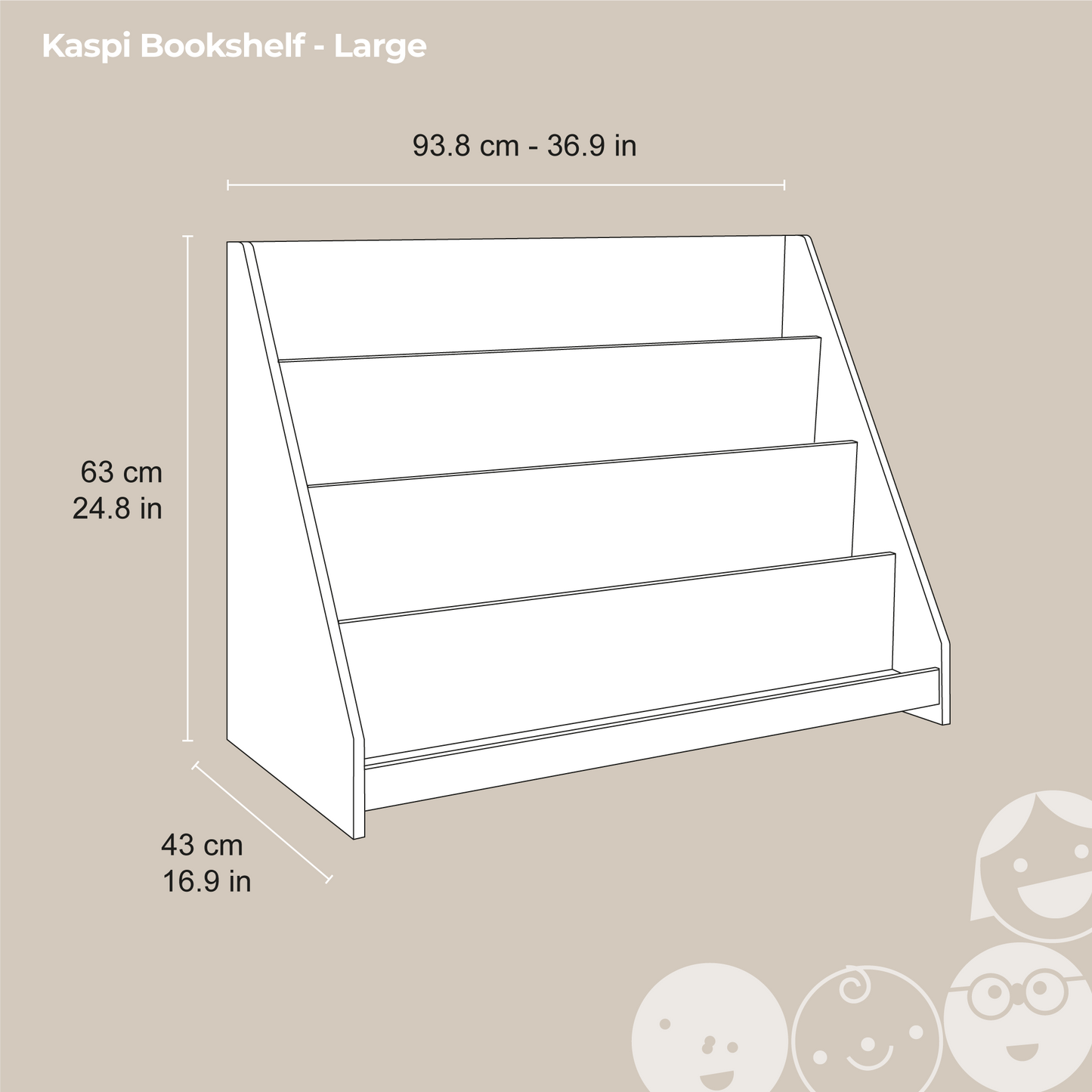 Kaspi Bookshelf – Large