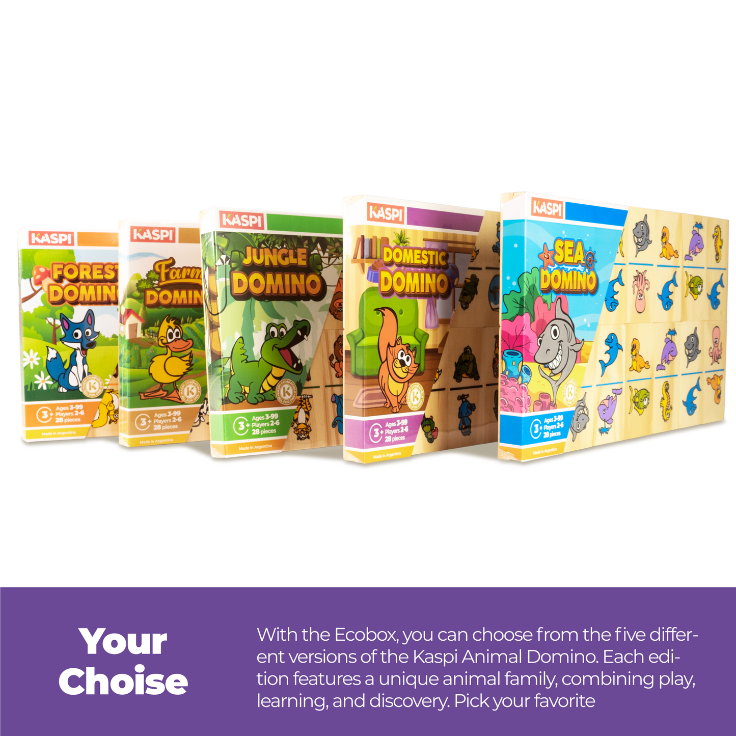 Kaspi Animals Domino x28 Ecobox