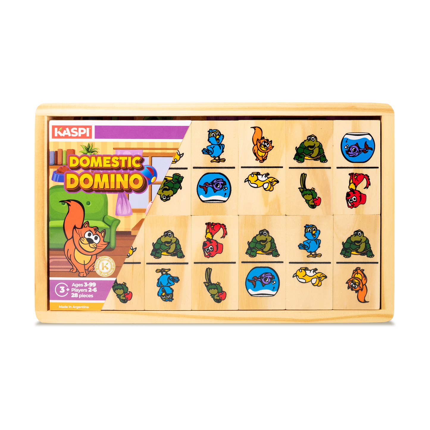 Kaspi Domestic Domino x28 wooden tray