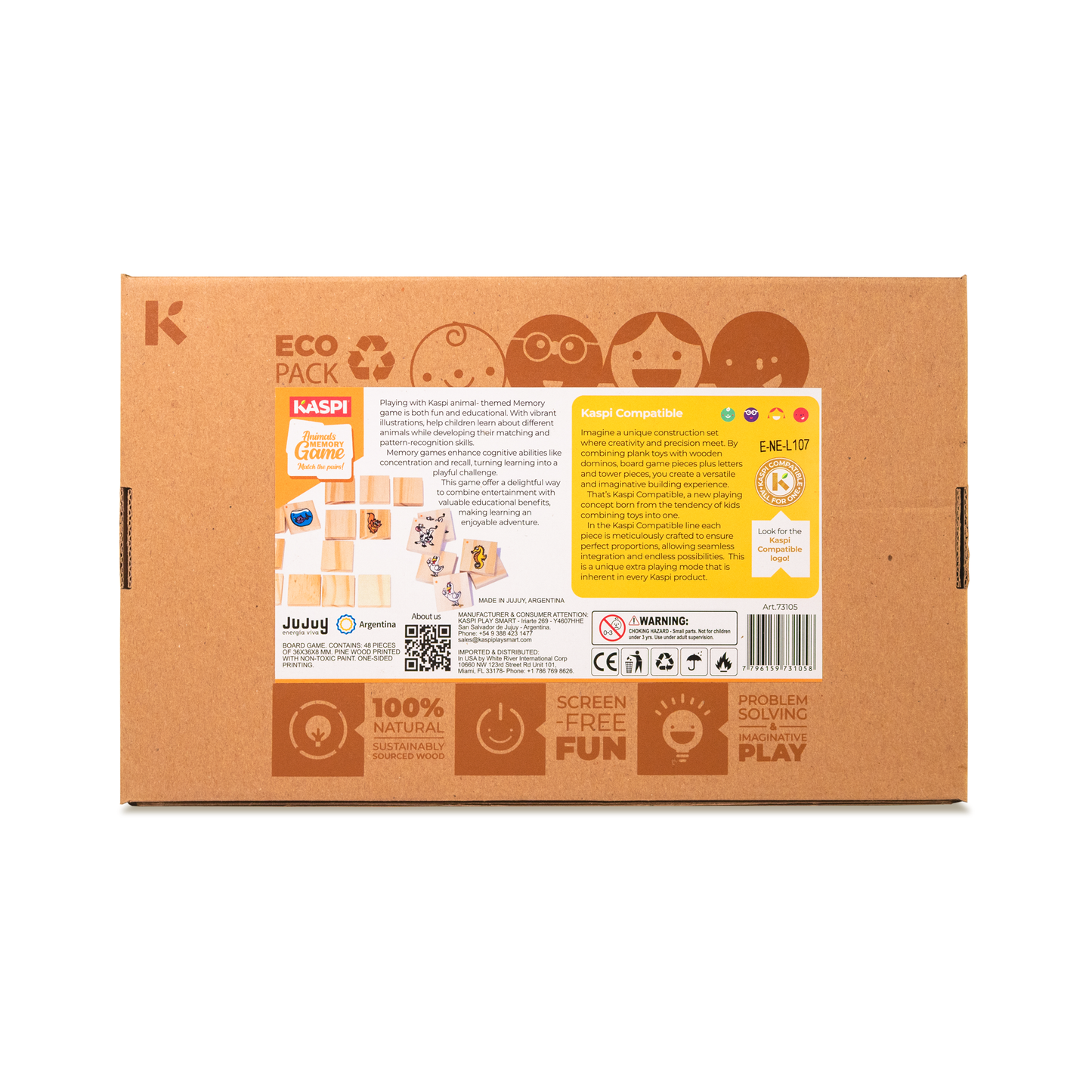 Kaspi Animals Memory Game x48, Ecobox