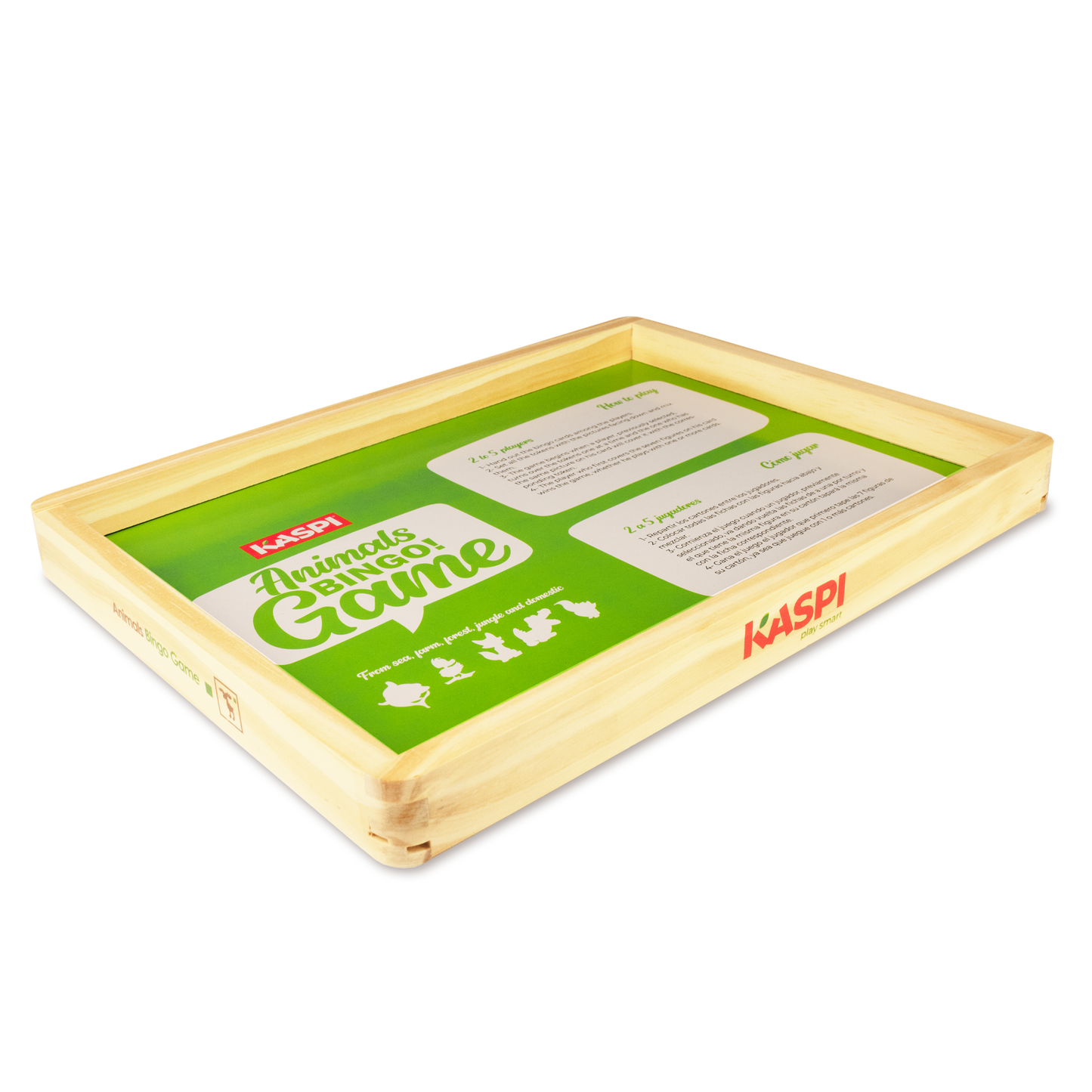 Kaspi Animals Bingo Game x35, wooden tray
