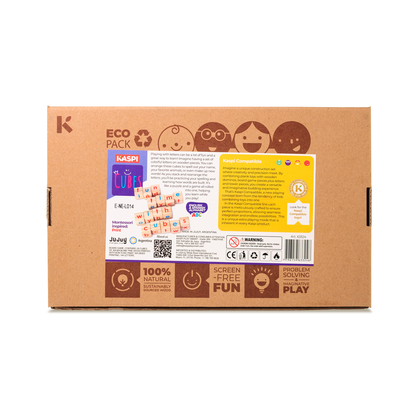 Cube’s 36mm Montessori inspired, (Print) x 24, Ecobox