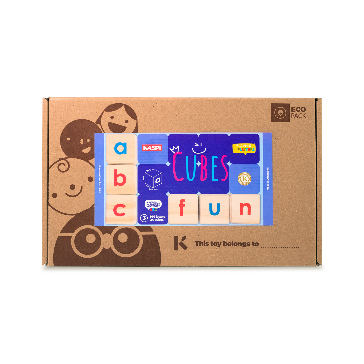 Cube’s 36mm Montessori inspired, (Print) x 24, Ecobox