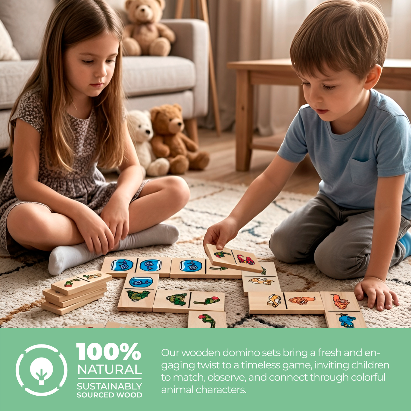 Kaspi Domestic Domino x28 wooden tray