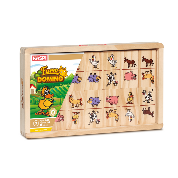 Kaspi Farm Domino x28 wooden box w/acrylic lid