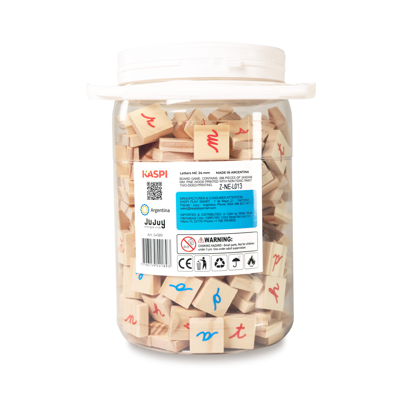 Playing With Letters 24mm Montessori inspired, (Cursive) x288 plastic jar
