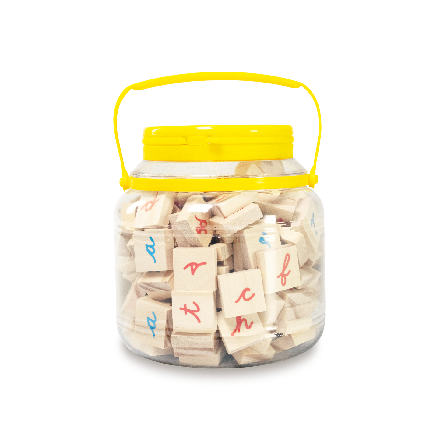 Playing With Letters 24mm Montessori inspired, (Cursive) x144 plastic jar