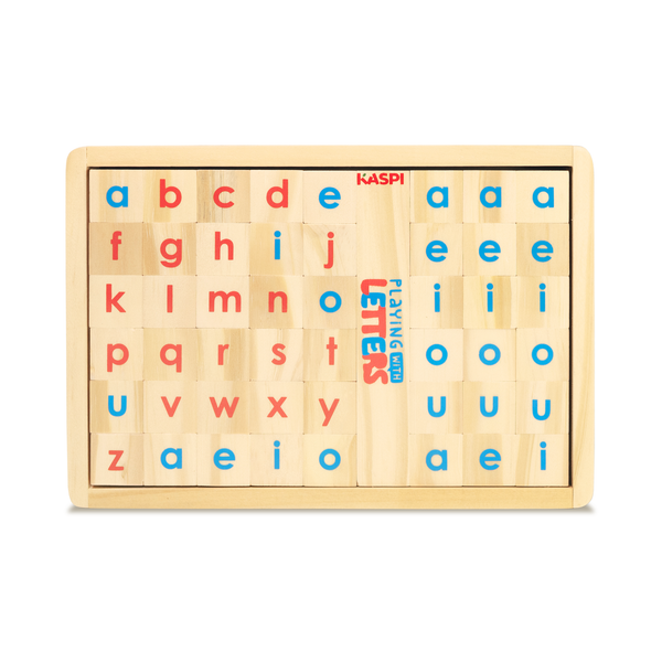 Playing With Letters 24mm Montessori inspired, (Print) x144 Wooden tray