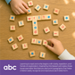Playing With Letters 24mm Montessori inspired, (Print) x72 plastic jar