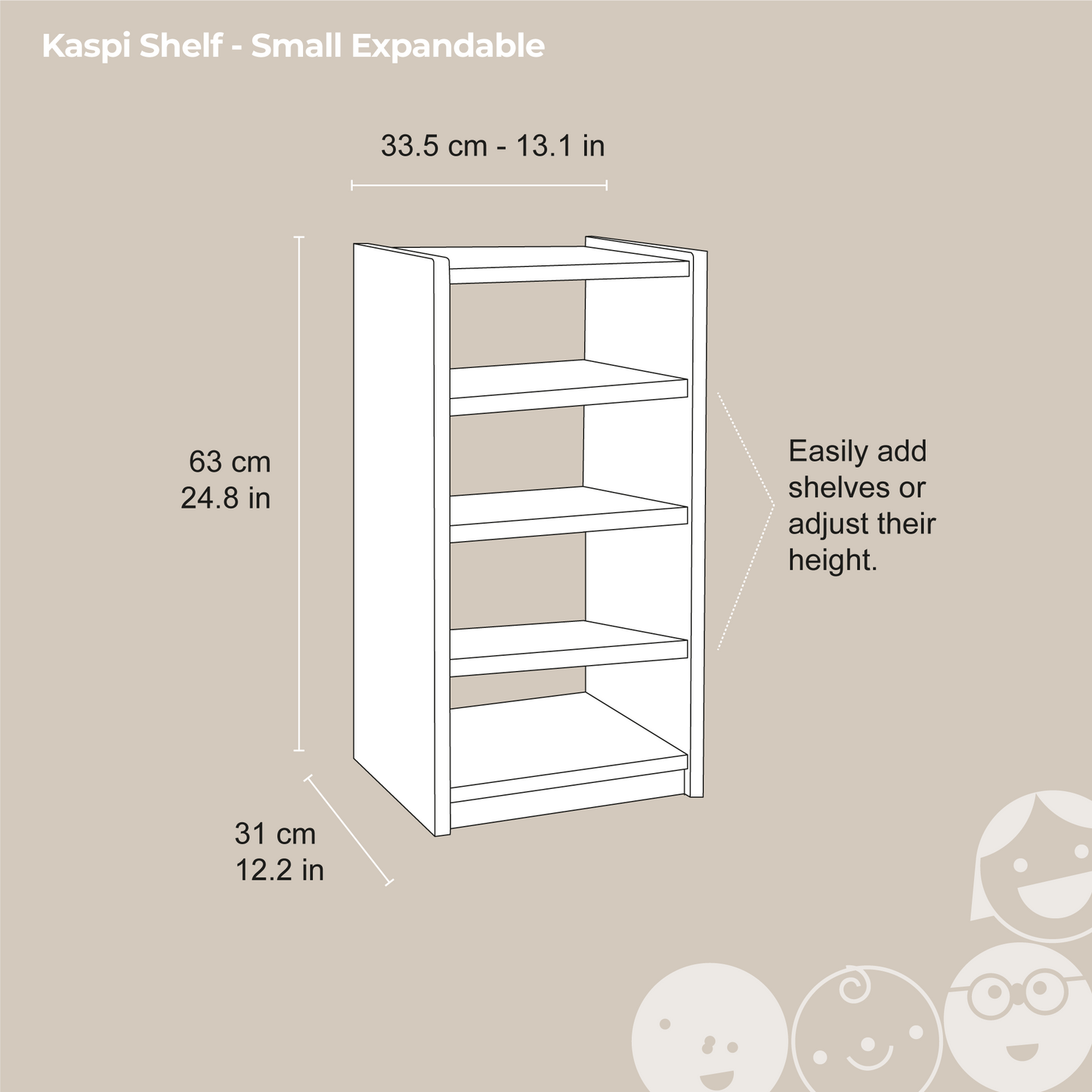 Kaspi Shelf – Small Expandable