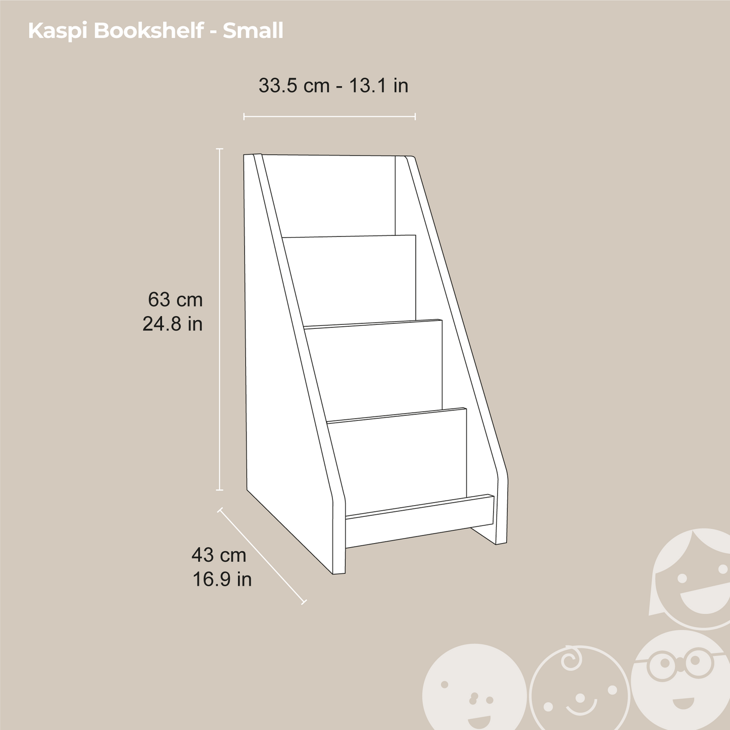 Kaspi Bookshelf – Small