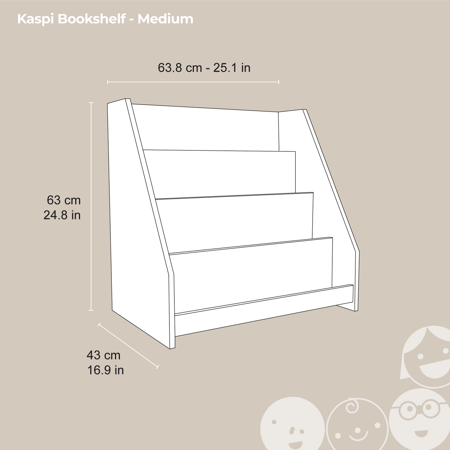 Kaspi Bookshelf – Medium