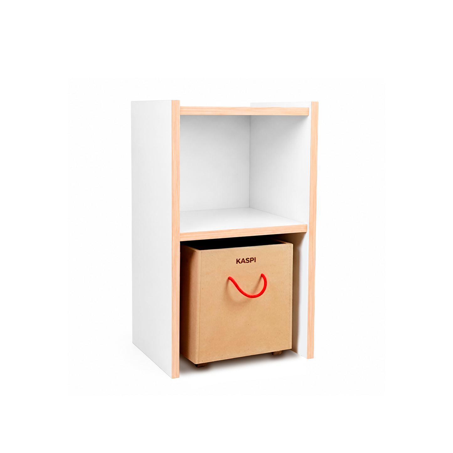 Kaspi Shelf – Small with Rolling Drawer – Natural
