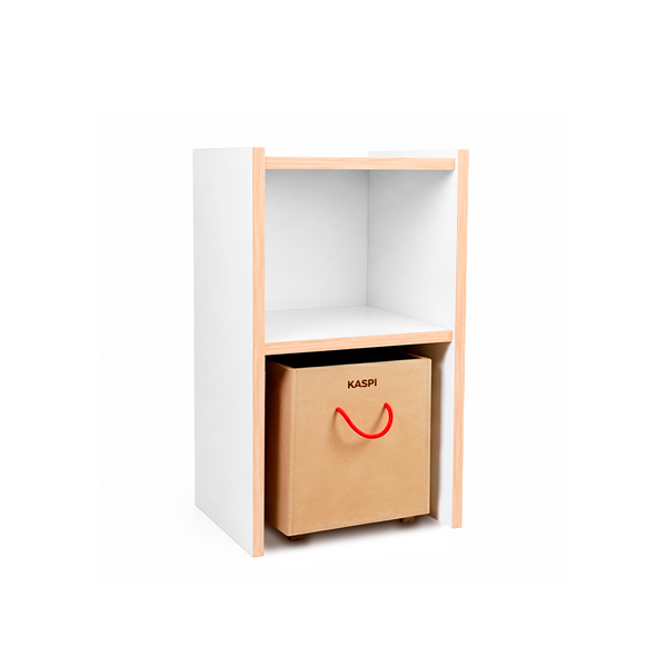 Kaspi Shelf – Small with Rolling Drawer – Natural