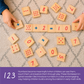 Playing With Numbers 36mm Montessori inspired, (Cursive) x72 Wooden tray